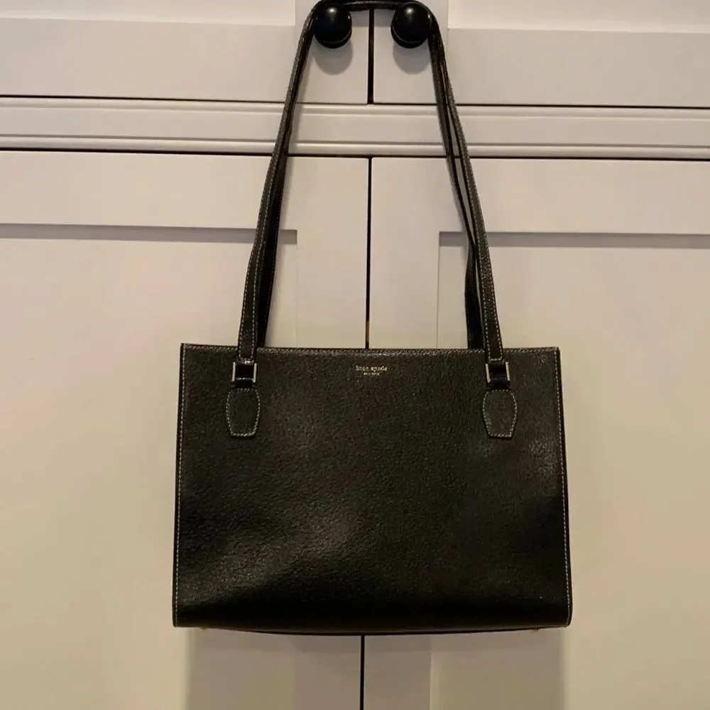 Kate Spade Wellesley Quinn Medium Shoulder Tote in Black Pebbled Leather